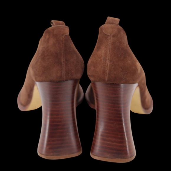 Vintage Luichiny Stacked Loafer Chunky Platform Pump Heels - Picture 5 of 6